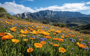Serene Mountain Wildflower Meadow