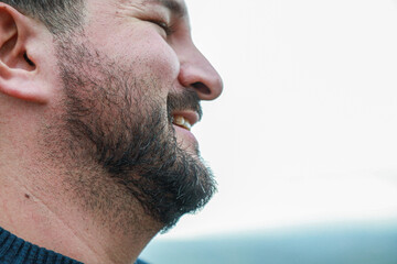 Obraz premium Smile And Joy Of A Man In His Little Town 