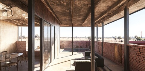 A modern outdoor area that includes a swimming pool, alongside a well-designed interior and exterior for the house