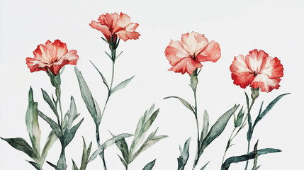 Fototapeta premium Elegant wedding invitation card background vector. Minimal hand painted watercolor botanical flowers texture template background. Design for wedding, vip cover, poster, rsvp moderncard.Valentine's Day