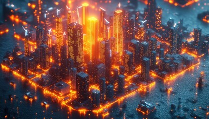Sustainable Green Data Center Concept Eco-Friendly Renewable Energy Technology Design