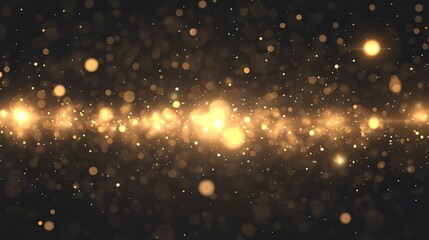 Fototapeta premium A shimmering background of golden particles creating a magical, ethereal atmosphere.