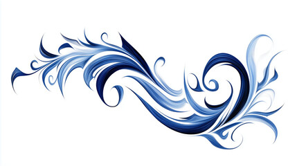Fototapeta premium Swirling Blue Flourish
