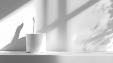 Stylish White Electric Toothbrush Holder for Modern Bathrooms
