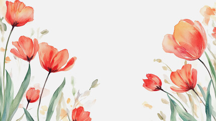 Elegant wedding invitation card background vector. Minimal hand painted watercolor botanical flowers texture template background. Design for wedding, vip cover, poster, rsvp moderncard.Valentine's Day