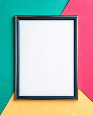 Modern Abstract Border Design with Paper Texture and Tropical Vibes Palette