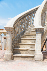 Cuba, Cienfuegos. Casa Cultura near Plaza Jose Marti. Tower with staircase. 2016-03-28