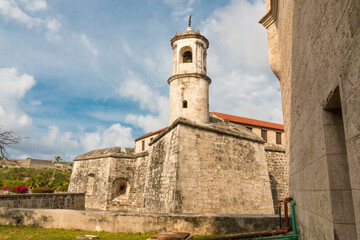 Cuba, Havana. The Castillo de la Real Force, Castle of the royal Force, borders the Western side of Plaza de Armas. UNESCO WORLD HERITAGE SITE. 2016-03-30