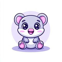 Fototapeta premium Boar, wild animal modern isolated icon. Zoo predatory mammal and hunting trophy appears as a hog