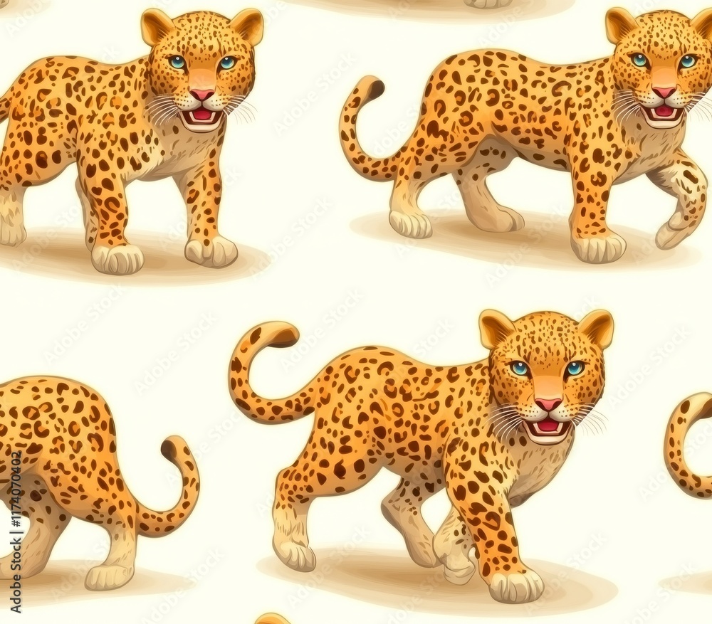 Poster modern seamless print of an abstraction leopard design for textiles. fashion pattern