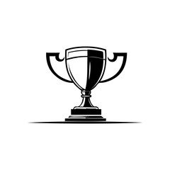 Trophy icon. Trophy cup, winner cup, victory cup vector icon. Reward symbol sign.
