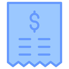 Billing Icon Line Blue Style