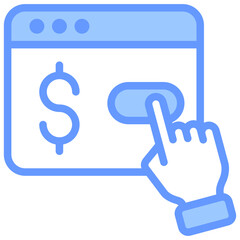 Subscription Icon Line Blue Style