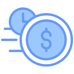 Prepayment Icon Line Blue Style