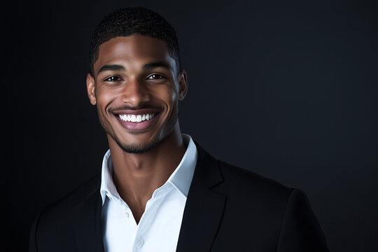 Smiling handsom man. Generative Ai.	
