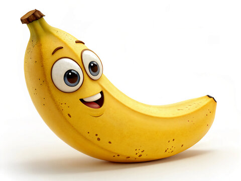 banana cartoon illustration. banana, fruit, food, isolated, yellow, healthy, ripe, bunch, white, tropical, bananas, fresh, snack, sweet, organic, eating, peel, freshness, vegetarian, diet, fruits, obj