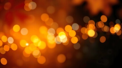 Fototapeta premium abstract background featuring glittering lights in vibrant blue and gold shades, scattered against a dark black gradient.