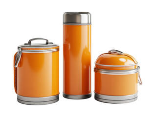Bright Orange 3D Lunchbox And Thermos Essentials For Work