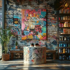 Urban Graffiti Art Studio Interior Design