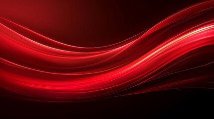 Abstract Red Waves Dark Background Design