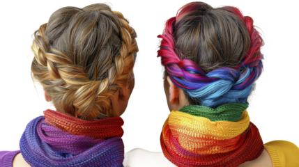 Couple supports LGBTQ with matching hairstyles
