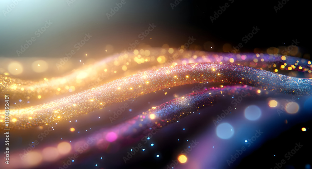 Poster abstract background of soft focus bokeh lights