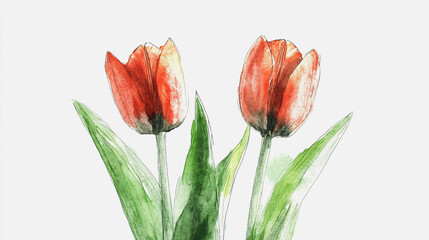 Naklejka premium Elegant wedding invitation card background vector. Minimal hand painted watercolor botanical flowers texture template background. Design for wedding, vip cover, poster, rsvp moderncard.Valentine's Day