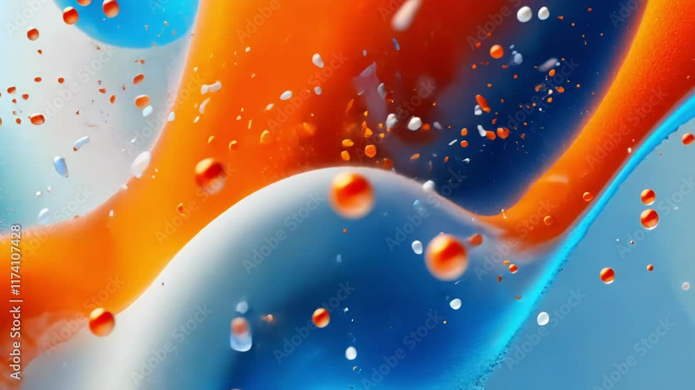 Poster dynamic abstract visuals showcase vibrant colors and fluid motion in a captivating energetic display