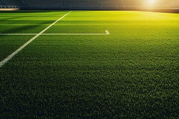 Obraz premium Green artificial grass texture seen from above