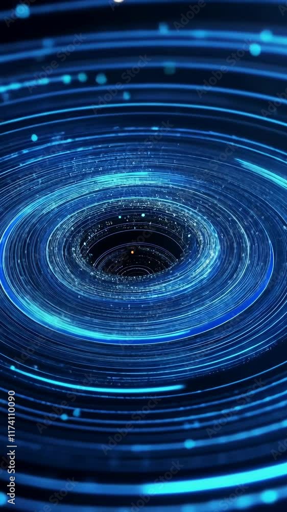 Aufkleber swirling blue patterns create an illusion of depth and movement in a cosmic vortex