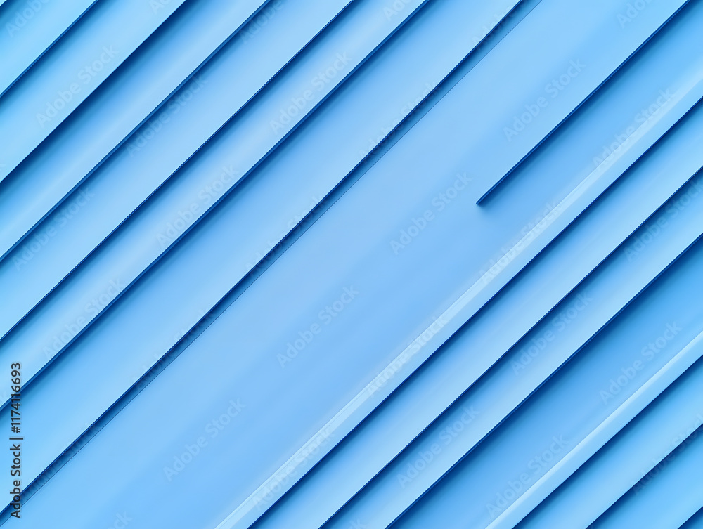 Poster abstract background: diagonal parallel lines in light blue