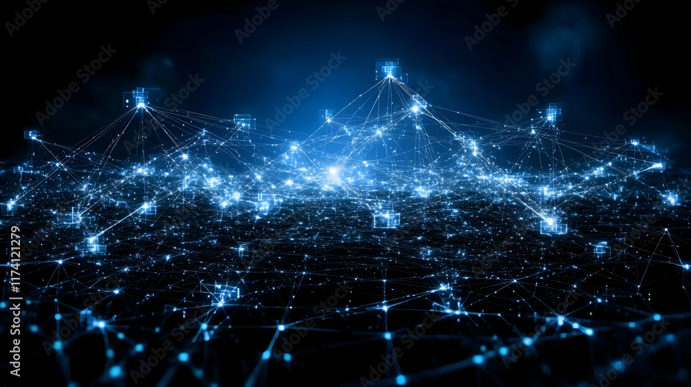 Poster abstract network background image