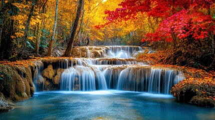 Vibrant Jungle Waterfalls with Lush Foliage