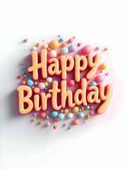 Happy birthday message background for invitations or cover design