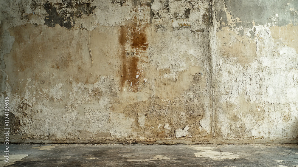 Poster weathered concrete wall with rustic texture and subtle color variations