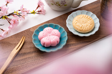 春のイメージの和菓子
