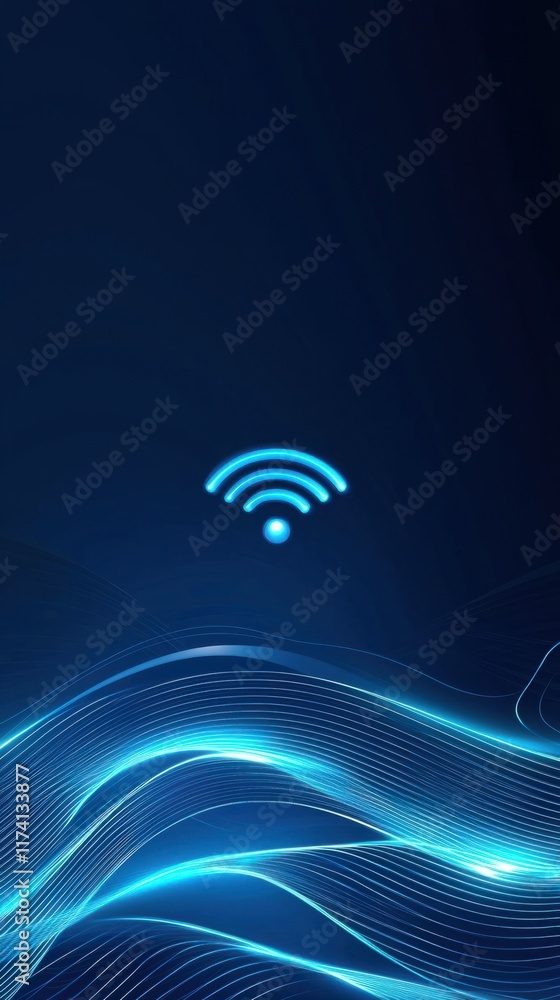 Poster wifi signal strength indicator digital space graphic design modern environment abstract viewpoint co