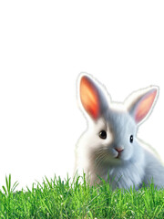 Easter Card, Cute Boy Bunny, Happy Easter, Easter Eggs, Isolated Background