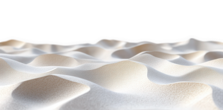 close-up view of soft. undulating sand dunes. creating a serene and minimalist landscape the smooth texture and gentle curves evoke a sense of tranquility. ideal for backgrounds or design elements