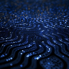 Abstract 3D Wavy Blue Light Background