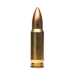 a single bullet cartridge. showcasing a pointed metallic projectile with a brass casing this item is commonly associated with firearms and ammunition. serving the purpose of being loaded into guns for