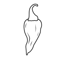 Chilli Pepper Outline 