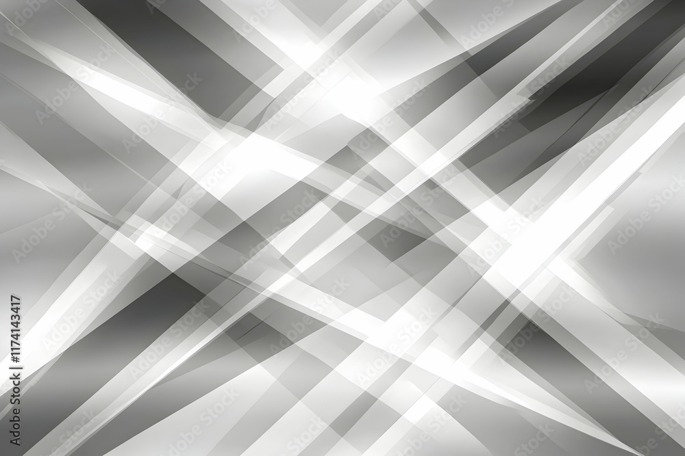 Poster abstract grayscale background with intersecting diagonal lines and shapes, creating a modern and dyn