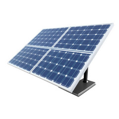 solar panel array. designed for harnessing solar energy the panel consists of multiple photovoltaic cells arranged in a grid pattern. mounted on a sturdy base. emphasizing its role in renewable energy