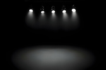 Dark Stage Spotlight Background Image