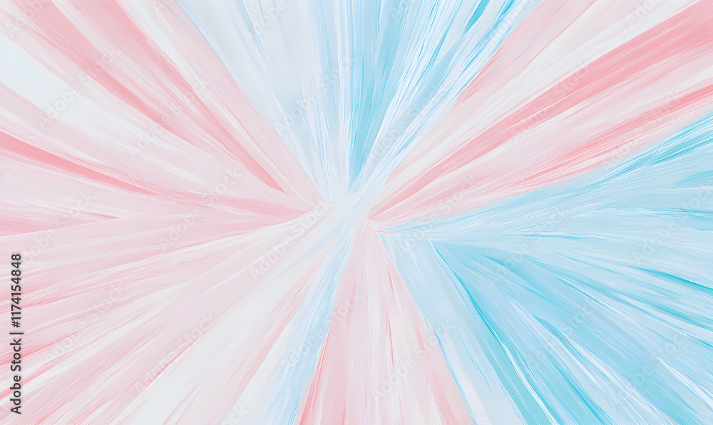 Poster abstract pastel background image featuring soft pink and blue radiating lines, creating a burst effe