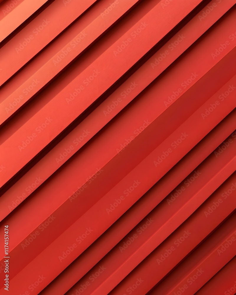 Poster abstract red diagonal parallel lines
