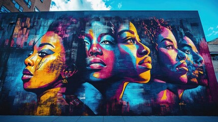 Mural Celebrating African Heritage and Unity on Black Awareness Day in Vibrant Colors