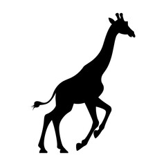 Running Giraffe Silhouette