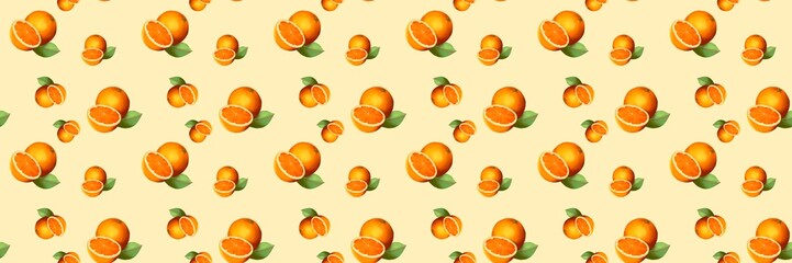 Hand drawn set of designs and patterns. gouache illustrations. Illustrations of orange fruit for poster, prints, menu, card or textile